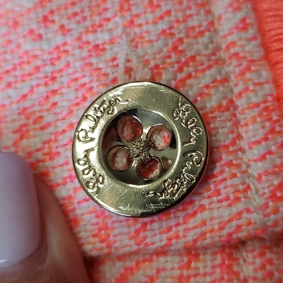 LILLY PULITZER shorts, pink/orange tweed. Size 0. Great used condition. Fringed - Picture 6 of 14